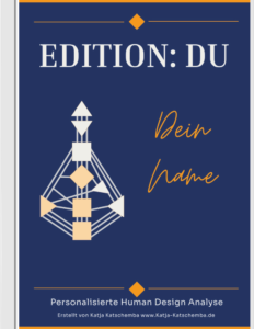 Edition Du Buchcover Katja Katschemba book cover for edition du with geometric diagram orange accents and space for a name on a dark blue background